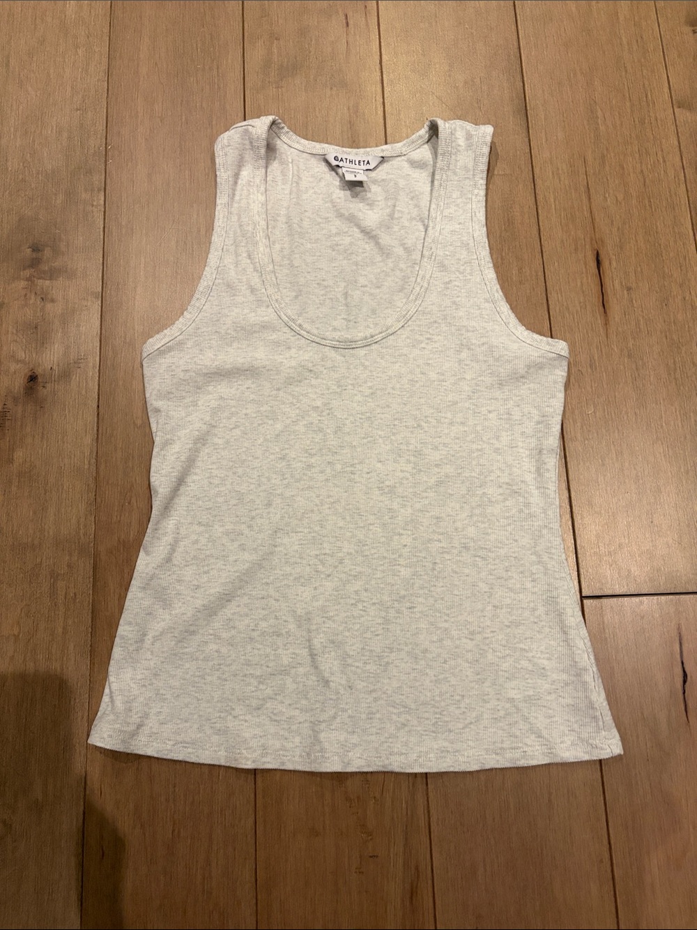 Athleta Fog Grey Heather Scoop Neck Tank